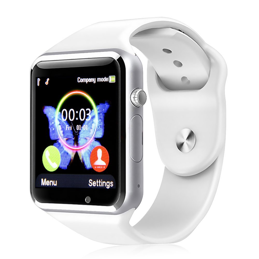 Padgene New GSM Bluetooth Smart Watch with Camera for Samsung S5 / Note 2 / 3 / 4, Nexus 6, Htc, Sony and Other Android Smartphones, White