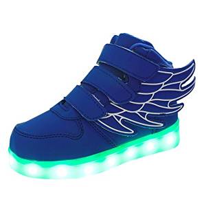 [2016 New Release] PADGENE? Kids Boys Gilrs LED Light Up Trainers Shoes USB Charging Sneakers Running Shoes