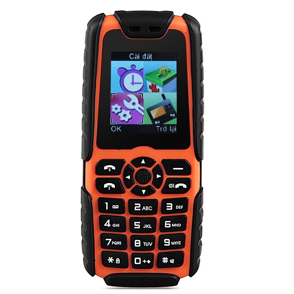 Padgene Unlocked Phone, Dual Sim GSM Outdoor Mobile Phone With 12000mAh Battery, FM, MP3, Camera, Orange