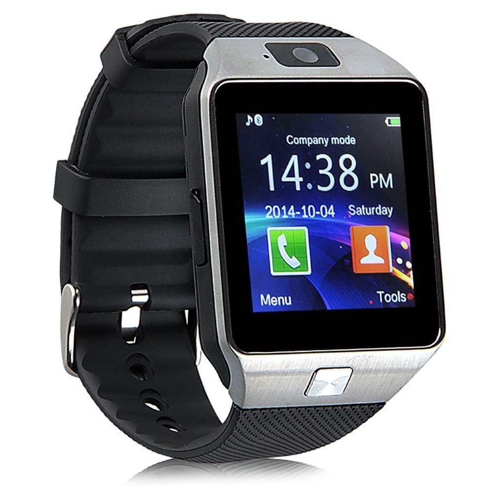 Padgene DZ09 Bluetooth Smart Watch with Camera for Samsung S5 / Note 2 / 3 / 4, Nexus 6, Htc, Sony and Other Android Smartphones, Black (Black Band)